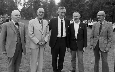 Gästgivarehagen 50-årsjubileet 1974.
Fyra från vänster Thorvald Ericsson