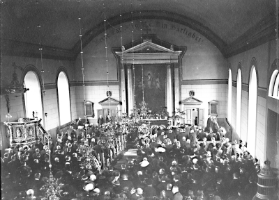 Borgmästaren O. O. Wahlbergs jordfästning i Wimmerby kyrka april 1913         T.E.