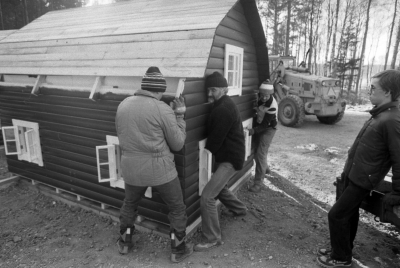 Sagobyn börjar byggas