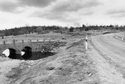Vägarbete vid Höslätt i Locknevi. 
