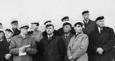 Främre raden  1. Sven Liljeblad, 2.  Olof Norell, 3. Gösta Fredriksson dirigent, 4. Jonasson,  5. Olof Flender, 6. John Jakobsson, 7. Nils Lindroth.  Bakre raden 2. Erik Westerberg, 
3. Helge Ringholm, 7. Ivar Johansson  (Vicke)