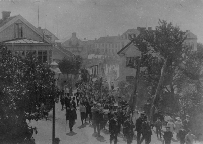 Nykterhetsdemonstration. 