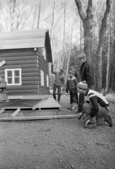 Sagobyn börjar byggas