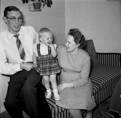 Arne Fridell med dottern Pia och hustrun Ulla - Britt