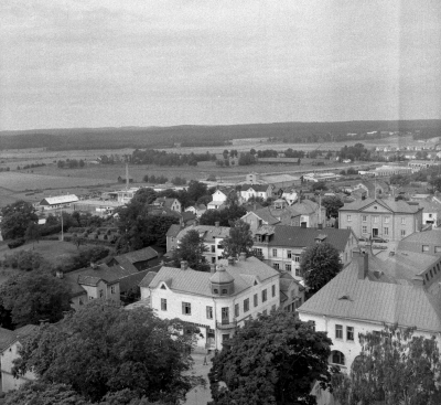 Vy från kyrktornet ( mot sydväst )

Dok.110622/KG