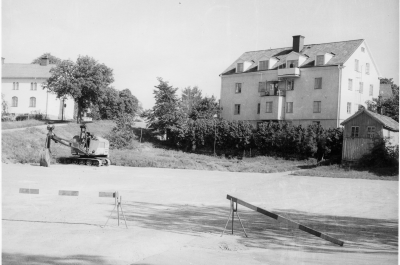 Ruda området 1971. Domus bygge startas, till höger Park Hotell, till vänster Elimkapellet. 