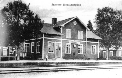 Storebro Järnvägsstation 1920-talet  T.E.
