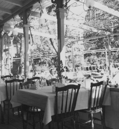Hotellträdgården.  T.E.