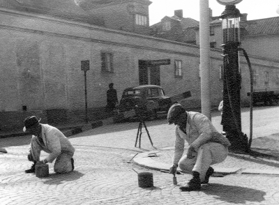 Från vänster  1. Ture Karlsson,  målare  2. Hugo Stenberg,  målare.  