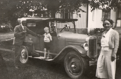 Gula Faran färdig att resa från Högby Öland 1937.
