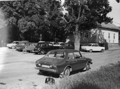 Malmen, husen rivna, nu parkeringplats Kampgatan i förgrunden, 1973. 