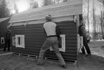 Sagobyn börjar byggas