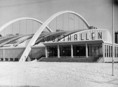 Allan Gustafssons egen dokumentation: " Sporthallen Linköping 1956."