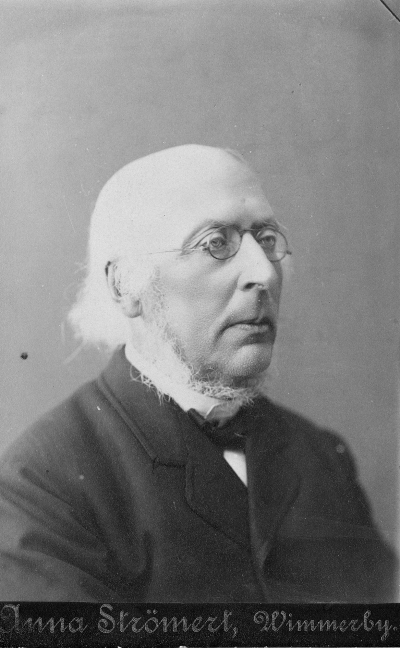 Prosten Theodor Blidberg död 1898 Vimmerby Foto: Anna Strömert, Wimmerby.     T.E.