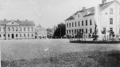 Torget mellan åren 1908-1911 talet.  T.E.
