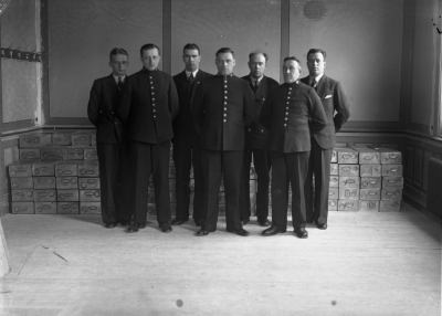 Spritbeslag
Från vänster
1 Stig Ekman (sedan till Åtvidaberg)
2 Karl Andersson 
3 Ingvar Andersson
4 Uno Hoflund
5 Eskil Johansson   Storebro
6 Albert Karlsson 
7 Paul Forslind (Södra Vi) Paul Forslind polis i Vimmerby åren 1933 - 1935. Fick sedan tjänst i Västervik
