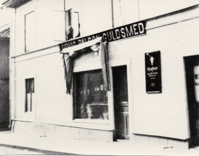 Guldsmed Ludvig Pålssons sista affär på Storgatan.   