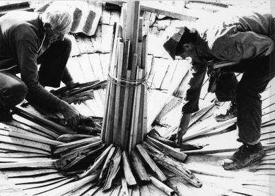 Tjärbränning vid Vagelhem Gullringen
september 1983