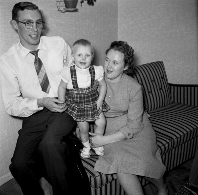 Arne Fridell med dottern Pia och hustrun Ulla - Britta