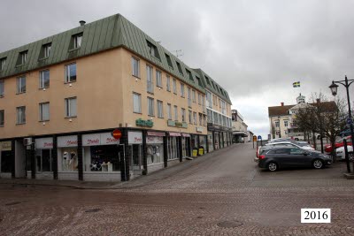 Torgets östra sida ner mot Sevedegatan