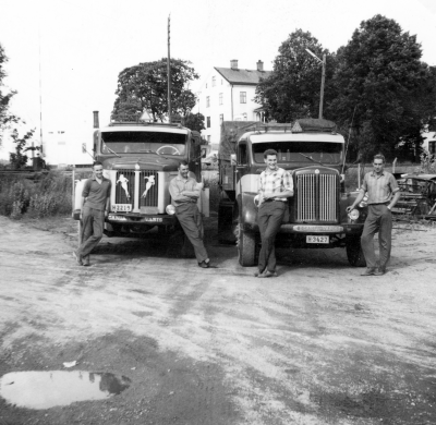 Scania lastbilar
Till höger: Göran Josefsson Frödinge 
Västra Tullen