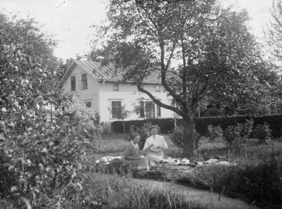 Kaffepaus i gröngräset