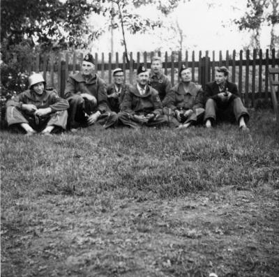 Evy Nicanders dokumentation: Från vänster Staffan Wettermark, Ernst Säll, ?, Carl-Eric Flender, ?, Carl-Eric Lindström, ?.