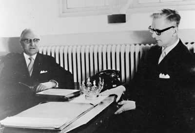 Kyrkvärdarna fr.v. 1) Einar Jonasson 2) Kurt Svensson   1970        T.E.