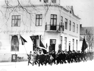 1:a majdemonstration 1931 på Storgatan.