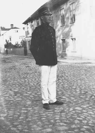 Polis Gustaf Johansson år 1912  T.E.