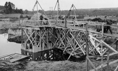 Brobygge vid Vimmerby 1967, Åkebo.   
