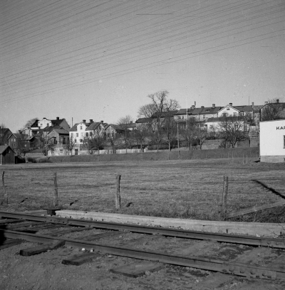Vimmerby sett från järnvägen 
- Stångågatan -

Dok.110407/KG