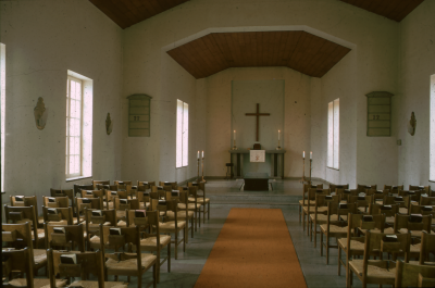 Kapellet på kyrkogården interiör

090421/KG