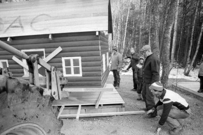 Sagobyn börjar byggas