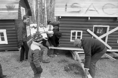 Sagobyn börjar byggas