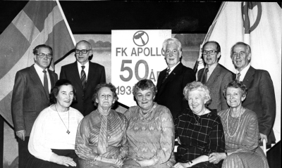Frisksportarklubben Apolla firar 50 - årsjubileum 
Stående från vänster: Beijer, Harry Fransson, Harry Liljeblad, Sand, Paul Nilsson
Sittande från vänster: Elsa Johansson, Ingrid, Daga Liljeblad, Maj Olsson, Maj J