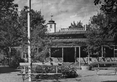 Hotellträdgården på 1950-talet. T.E