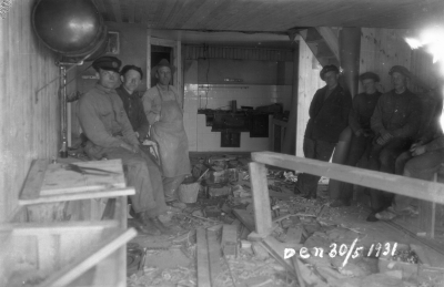 Renovering vid Krönbadens pensionat.



