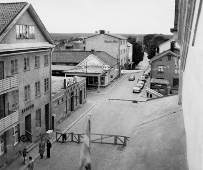 Sevedegatan sedd från Stadshotellet 1950-talet.
T.E