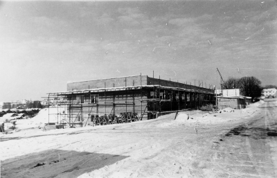Nybyggda verkstaden bygges mars 1969. T.E.