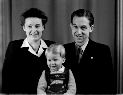 Bille och Britta Leijon med son