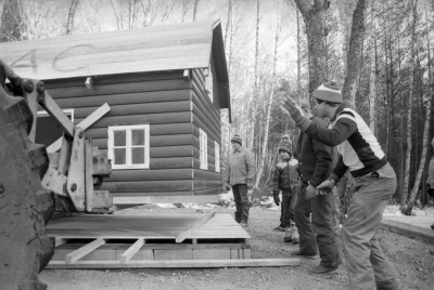 Sagobyn börjar byggas