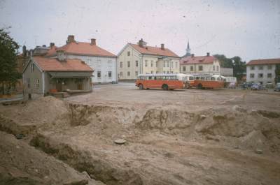 Gamla busstation
Stångågatan 
Rådhuset 
grävningsarbete

090423/KG