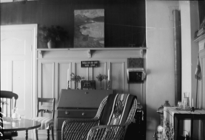 Rumsinteriör
Hos fröken Anna Tisell ( syster till Göta Tisell ) Bodde på andra våningen på Solliden, hon hade skolbarn inackorderade