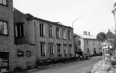 Drottninggatan 
Samskolan i bakgrunden
Rivning av Sandströms Café

090427/KG
