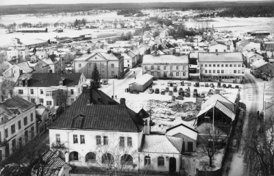 Från kyrktornet 10-12-1956. T.E.