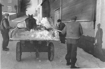 Stångågatan, stora snösvängen 31/1 1947.