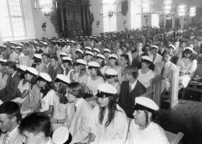 Avslutning i kyrkan för studenter