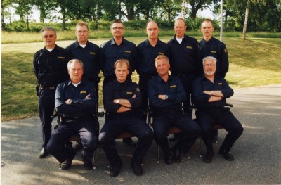 Sittande f v Per-Ove "P-O" Petersson,