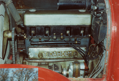Motorn på brandbil Tidaholm.